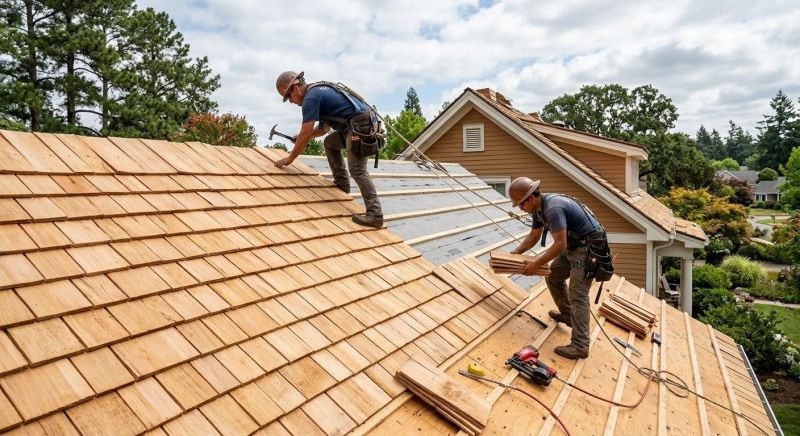 Cedar Shake Roof Construction in Odessa, DE