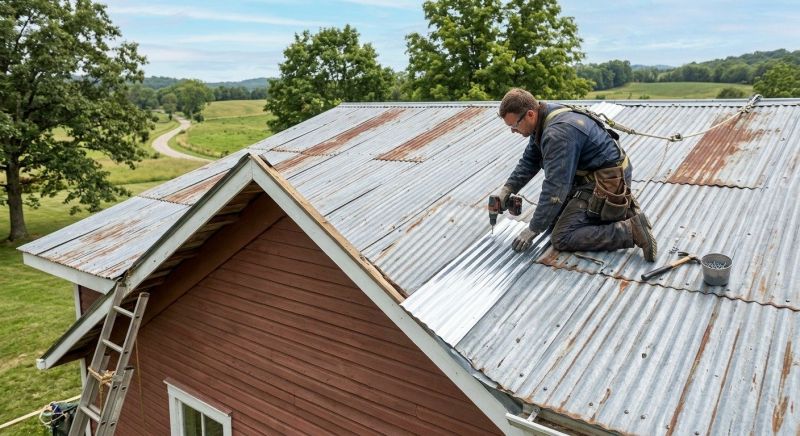 Corrugated Roof Repair in Houston, DE
