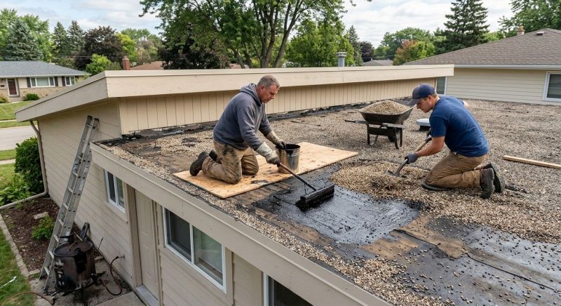 Tar And Gravel Roof Repair in Townsend, DE